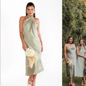 Show Me Your Mumu Jasmine Halter Midi - Moss Green - XS